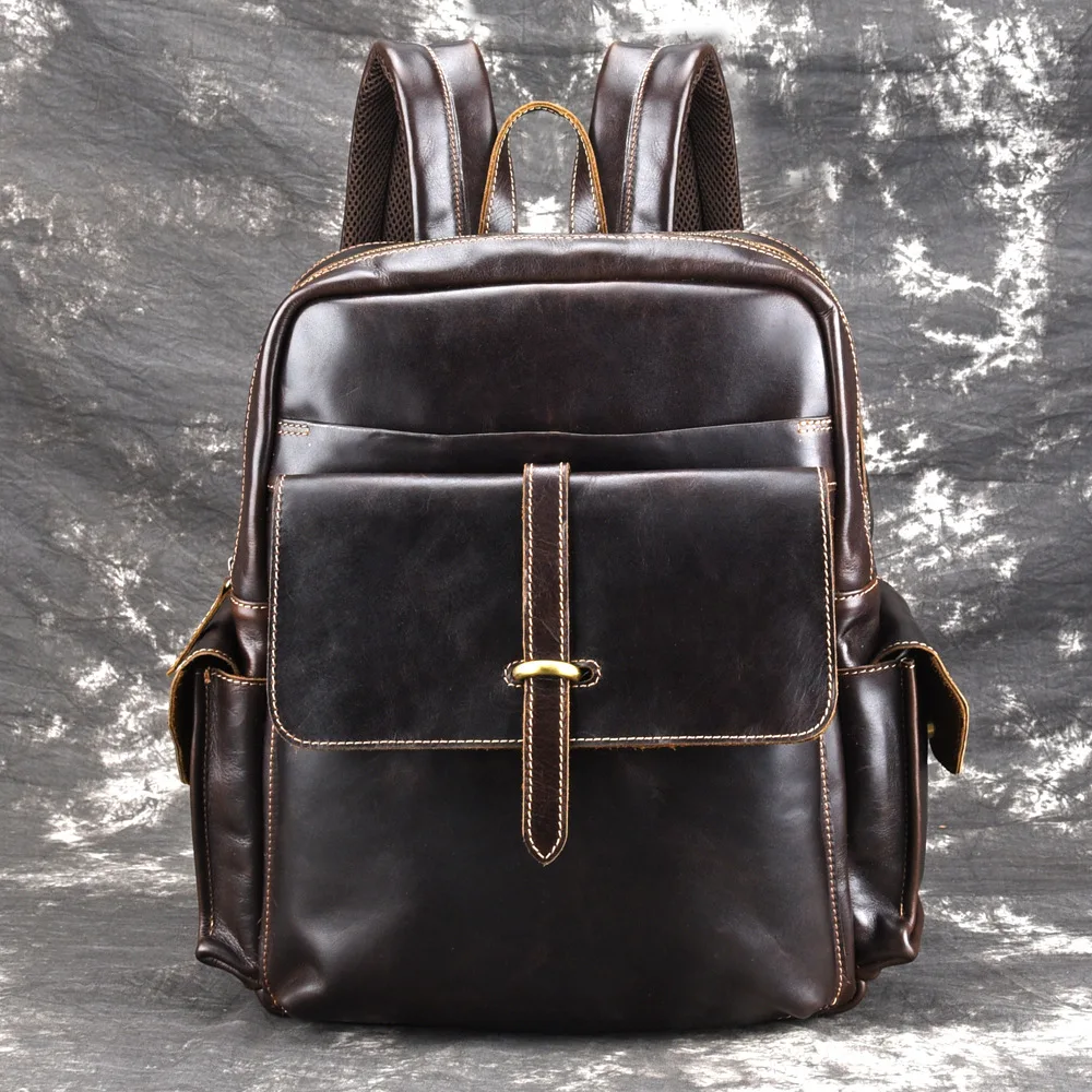 cowhide backpack purse