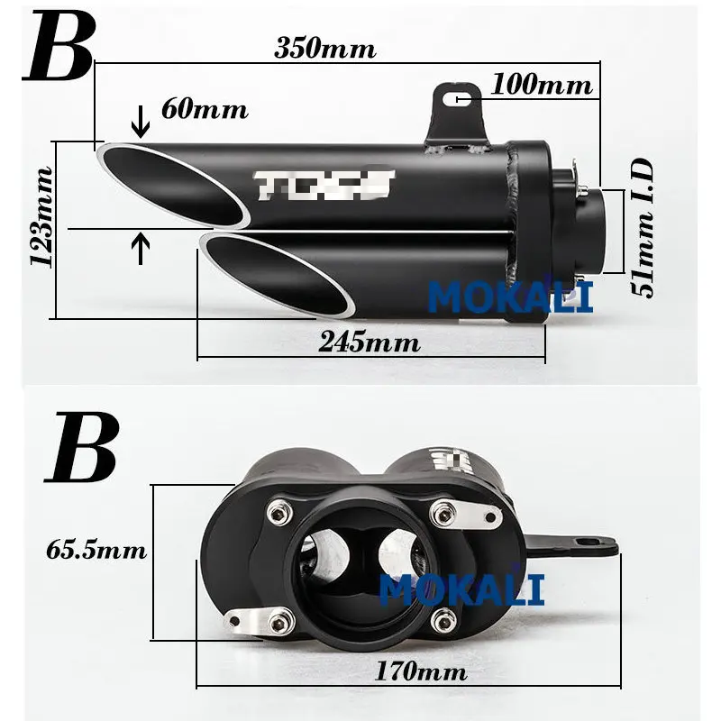 MOKALI moto rcycle выхлоп для cb1000r r6 выхлоп для Kawasaki Z750 Z1000 gsr750 cb600 cb400 escapamento de moto глушитель для tmax