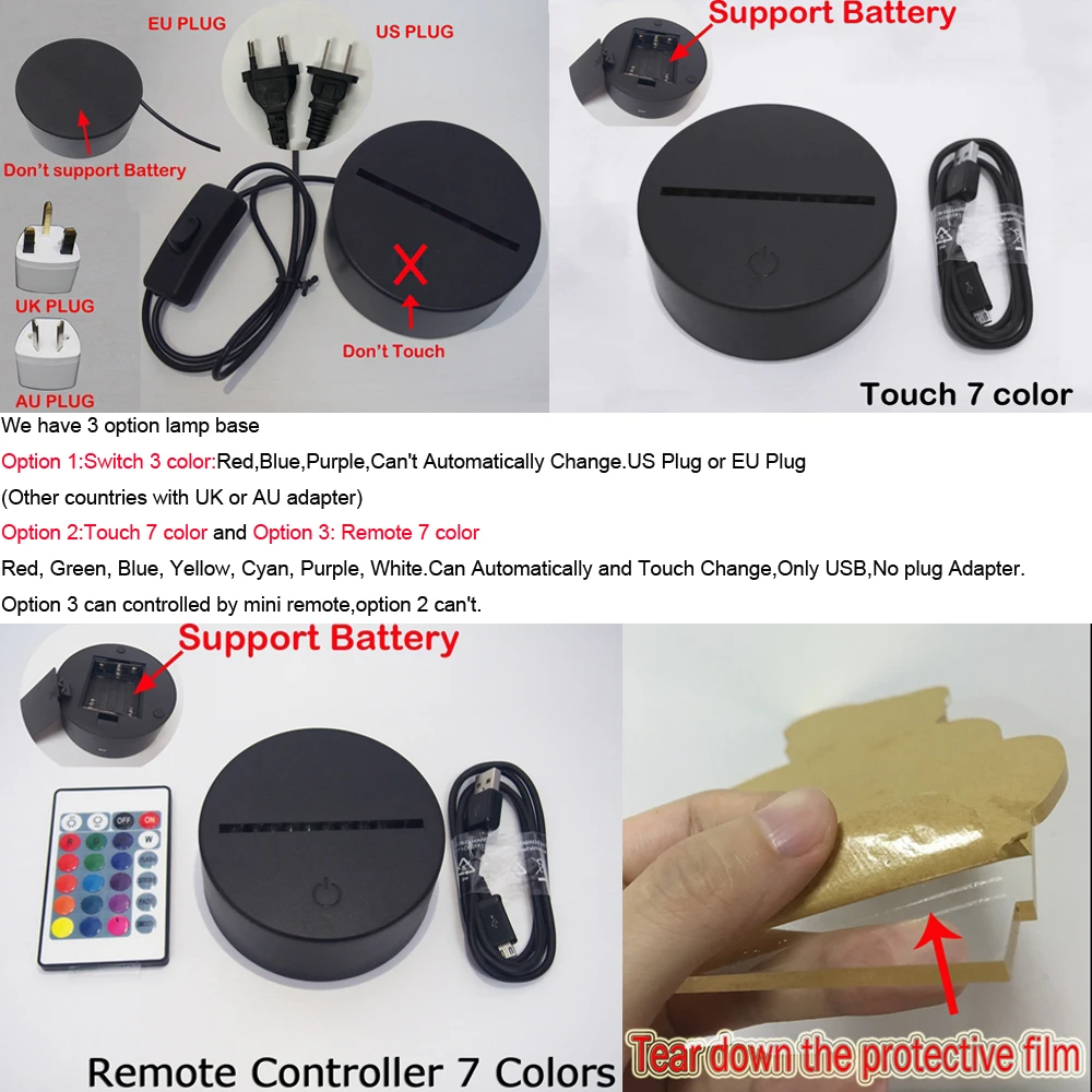 Marvel Cartoon Action Figure 3D RGB Lamp Batman LED Night Light Cool Table Decorative Boy Gift Visual illusion Table Child Kid