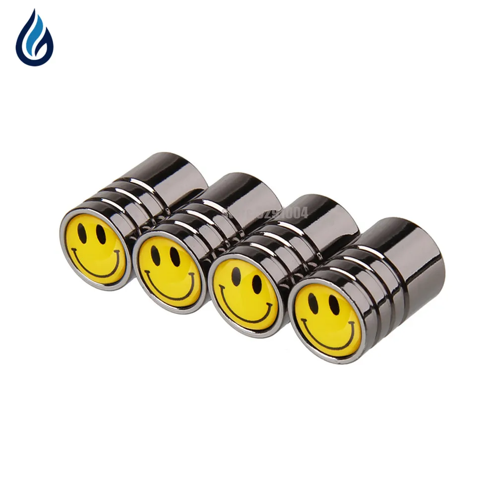 Smiling Logo Car Wheel Tire Valve Stems Caps Cover For Ford Focus 3