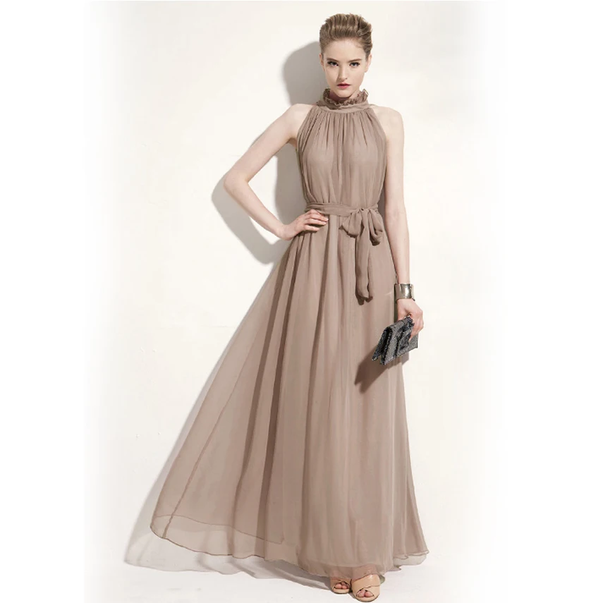 

Sexy Maxi Dress Chiffon Long Club Plus Size Sleeveless Vestidos Vestidos Women Dress Elegant Bohemian Beach Summer Dress