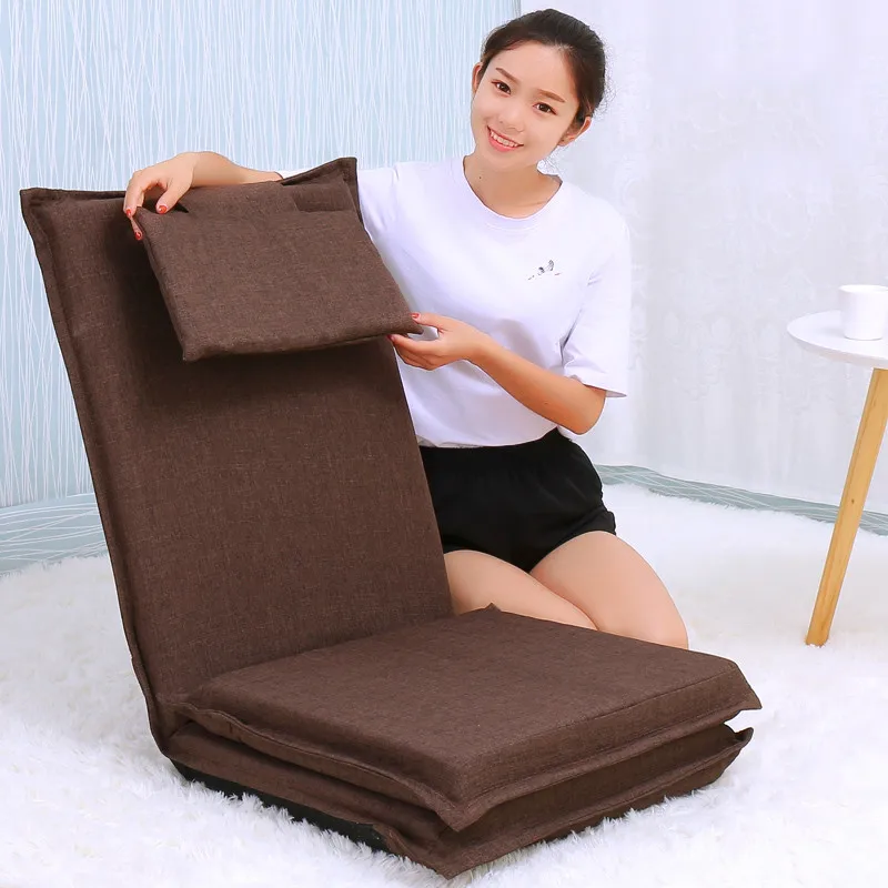 

15%Long back lazy sofa couch living room foldable single lunch break sofa floor computer chair