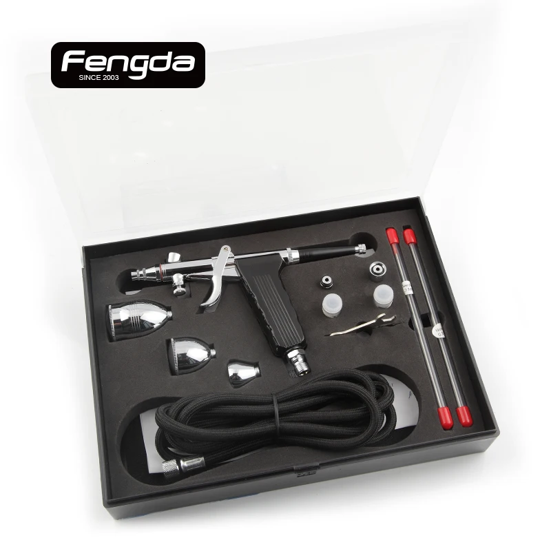 Baratos Aerographe aerógrafo para pastel aerografo aire cepillo pintura tigger tatuaje bronceado gravedad Fengda uñas arte PISTOLA DE PULVERIZACIÓN modelo
