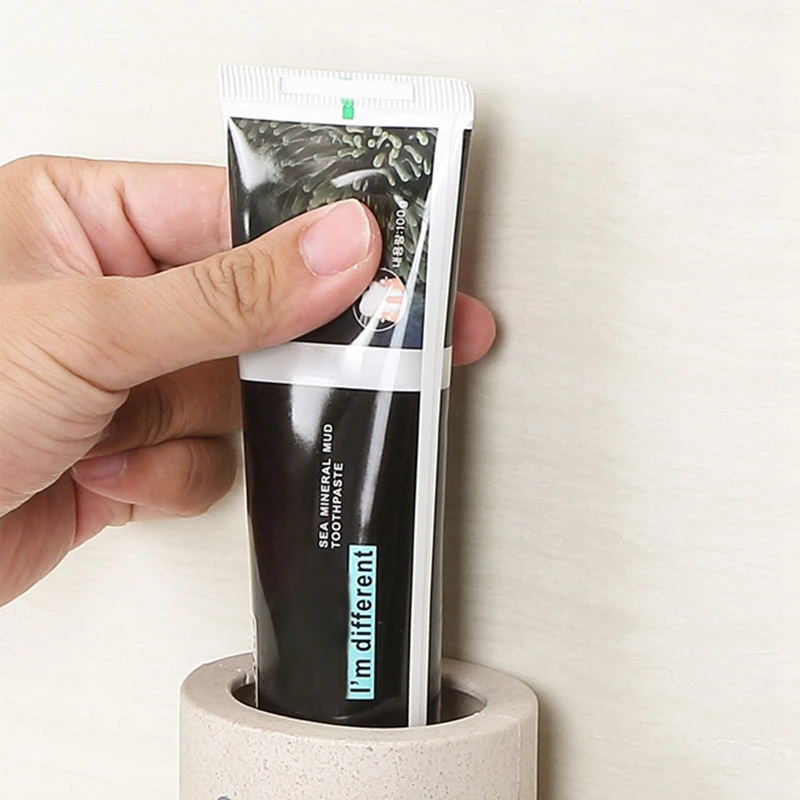 Automatic Toothpaste Dispenser Degradable Wheat Straw Stick-Up Type Bathroom Accessories Set Toothpaste Squeezers Tooth Automatic Toothpaste Dispenser Degradable Wheat Straw Stick-Up Type Bathroom Accessories Set Toothpaste Squeezers Tooth