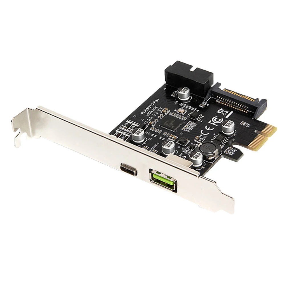 PCI-e к USB3.1 type-C карта расширения/PCIe к USB 2.4A Быстрая зарядка+ 19PIN PCI-E к type-c Адаптерная карта