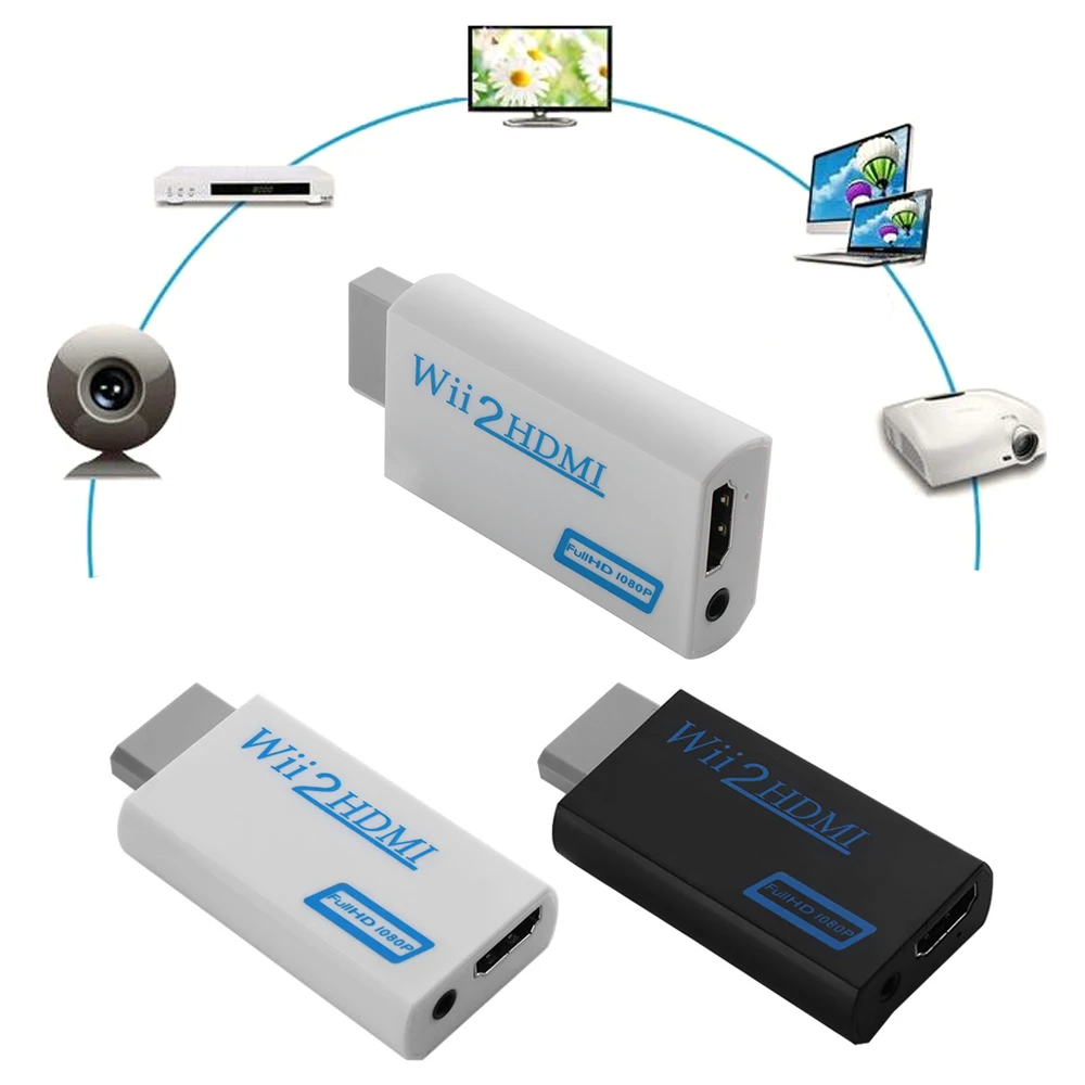 Full HD 1080P Wii2HDMI Adapter For Wii to for HDMI Converter 3.5mm