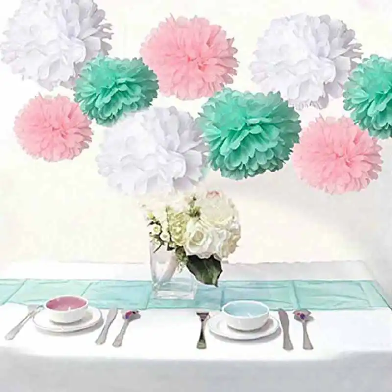 detail feedback questions about paper flower pom wedding kid paper flower table decorations