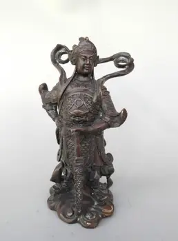 

Chinese pure brass wei tuo bodhisattva Buddha statue