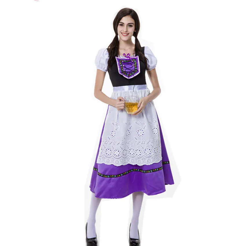 M XL Real Female Costumes Halloween Oktoberfest Beer Girl Disfraces