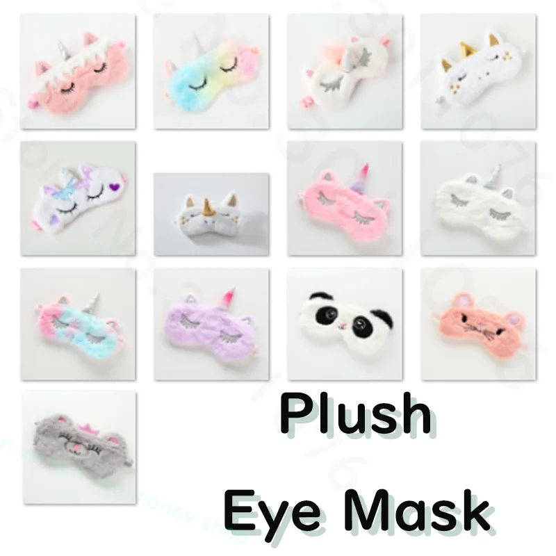 

Cute Dream Unicorn Eye Mask Sleeping Aid Panda Plush Eyes Shade Eyeshade Comfort Blindfold Shield Suitable For Travel Home Party