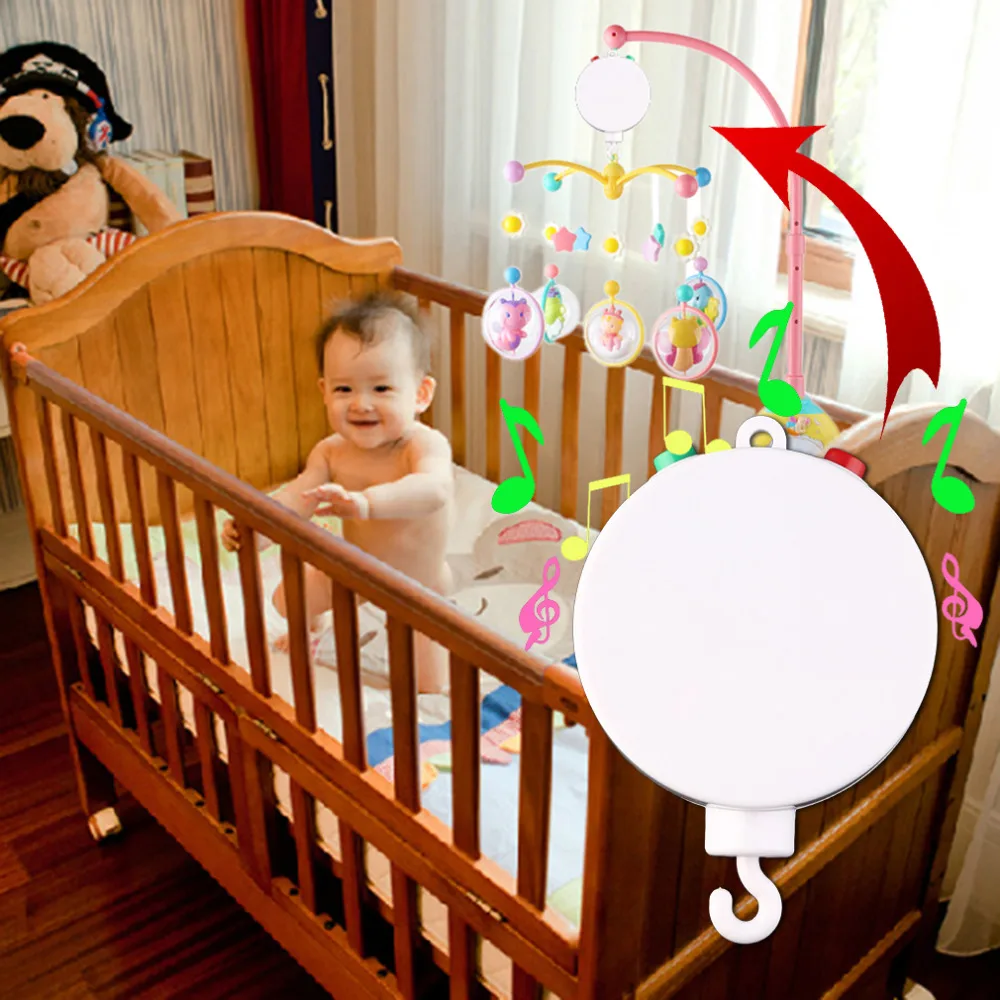 HOT New Baby Crib Mobile Bed Bell Toy Holder Arm Bracket with Wind up