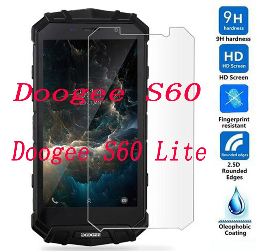 2 قطع الزجاج المقسى 9 H واقية من الانفجار واقية فيلم حامي الشاشة المحمول الهاتف ل Doogee S60 لايت/ s60 S60LITE 5.2\
