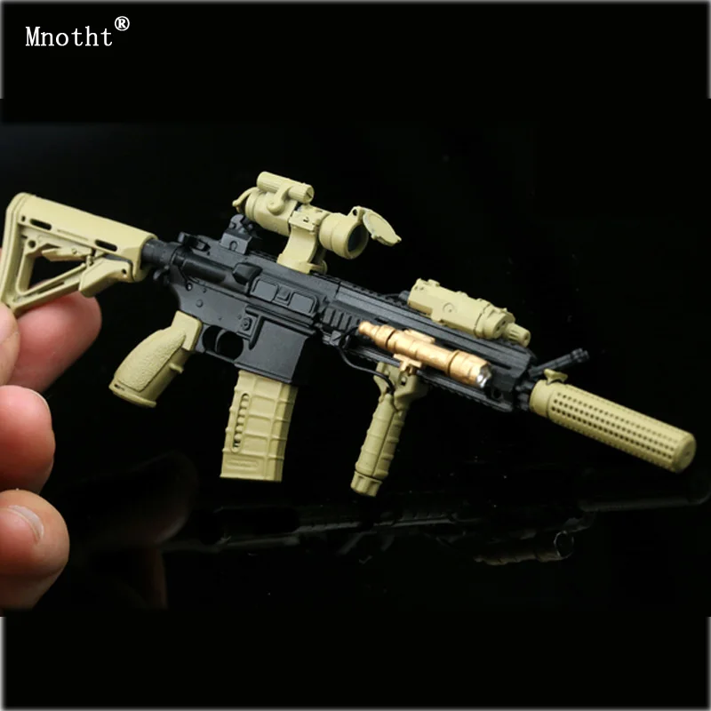 Mnotht 1/6 пистолет оружие Модель песок HK416 M4 оружие собранная Игрушка аксессуары для глушителя игрушка для 12 дюймов солдат фигурка