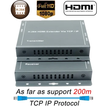 

660ft Better Than HDBitT H.264 HDMI Extender Over TCP IP HDMI IR Extender By Ethernet RJ45 CAT5/5e/6 Cable Like HDMI Splitter