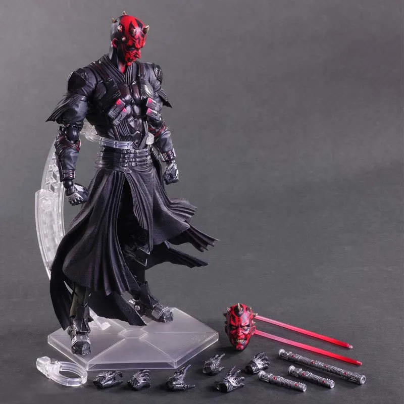 

Play arts Star Wars Darth Maul Jointed Doll PA Starwars Can Change face Action Figures Toy Kids Christmas Gift