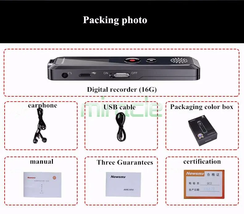 Newsmy Rv90 1 1 Pouces 16g Enregistreur Vocal Mini Hd Longue Distance Reduction Du Bruit En Acier Coque Metallique Enregistreur Dictaphone Aliexpress