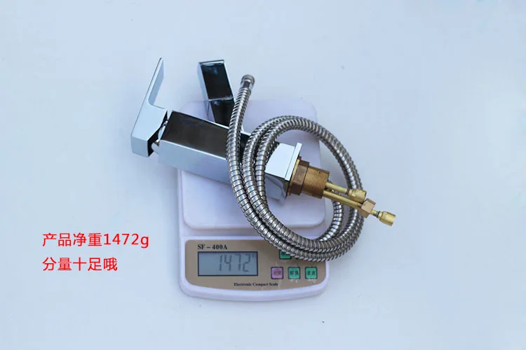 Wholesale straight for the new full copper square single-hole basin smoked pull type cold hot faucet with high quality shower
