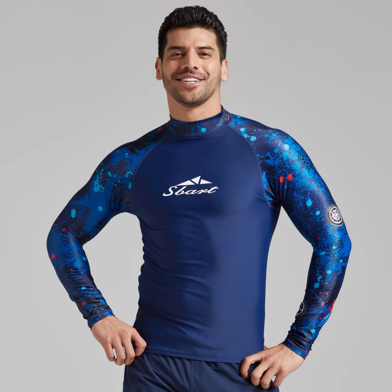 

Protection UV Rashguard hommes à manches longues maillot de bain maillot de bain Lycra Surf éruption garde pour homme Surf natat