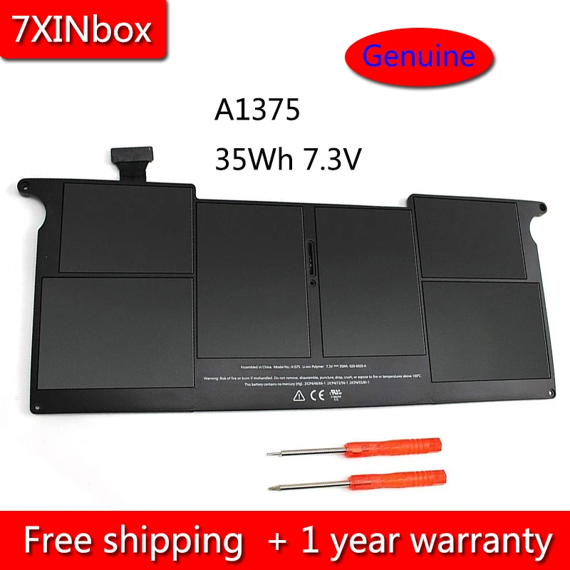 

7XINbox 35Wh 7.3V A1375 A1370 Laptop Battery For Apple MacBook Air 11" Inch Late 2010 MC505 MC506 MC507LL/A 661-5736 020-6920-A