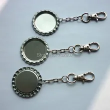 200 шт./лот Хром Плоским Linerless Колпачки Брелки