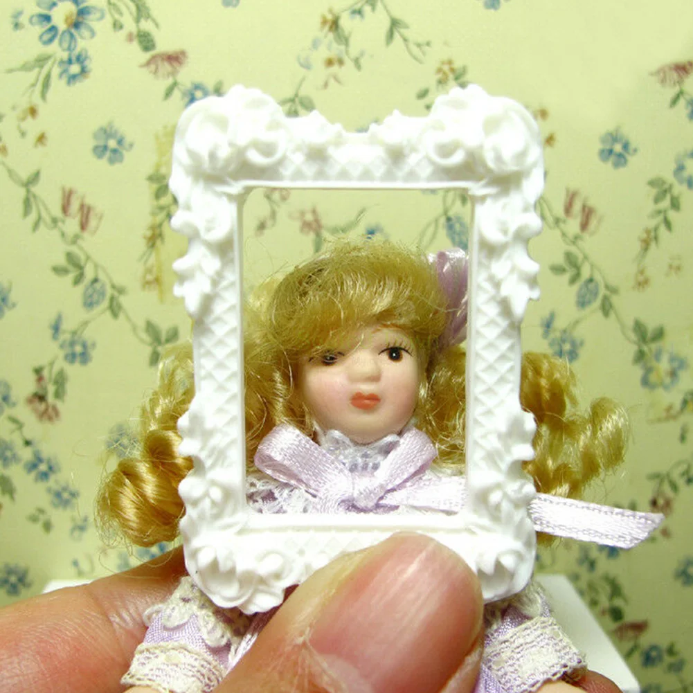 

2PCS Picture Painting Doll House Miniature Art Album Home Decor Furniture Resin Mini Image Photo Frame Display Crafts Gift