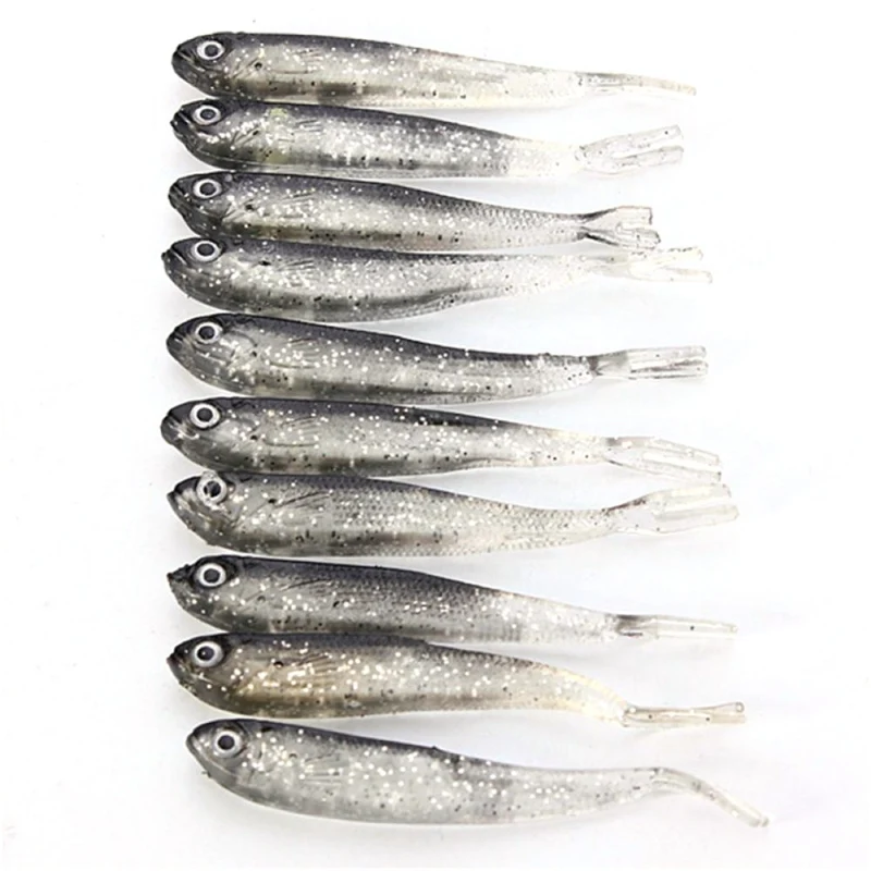 

10Pcs 8.0cm Soft Insects Lure Fishing Shad Fishing Worm Swimbaits Jig Head Soft Realistic Lure Fly Fishing Bait