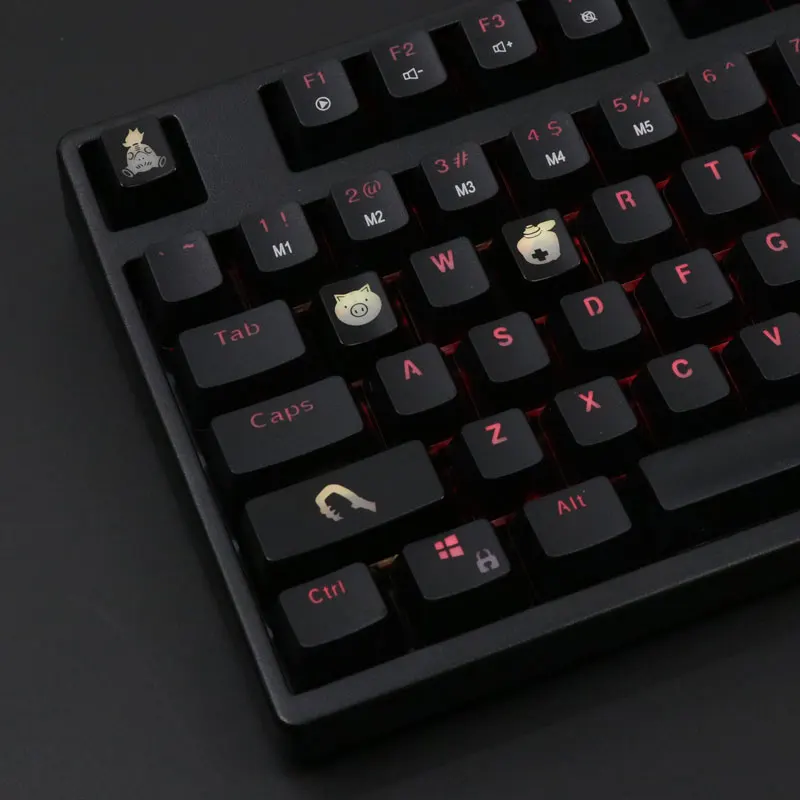 [Keycaps] 4 клавиши Overwatch gamer theme keysets подсветка OW keycaps ABS etched Keycap shine-сквозная для механической клавиатуры ANS - Цвет: ROADHOG-only keycaps