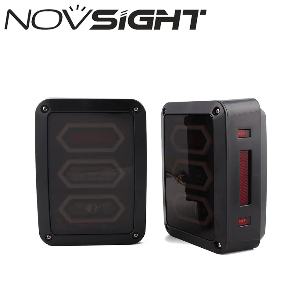 

2pcs/set Smoke Car LED Tail Light Brake Rear Reverse Lamp Back Up For 07-16 Jeep Wrangler US White Red Yellow Auto Car Light