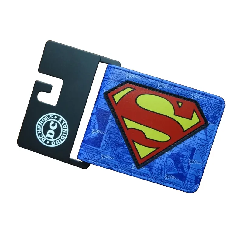 

Comics DC Marvel Superman Purse Cartoon Anime Super Hero Batman Short Wallets carteira Quality Leather Money Holder Men Wallet