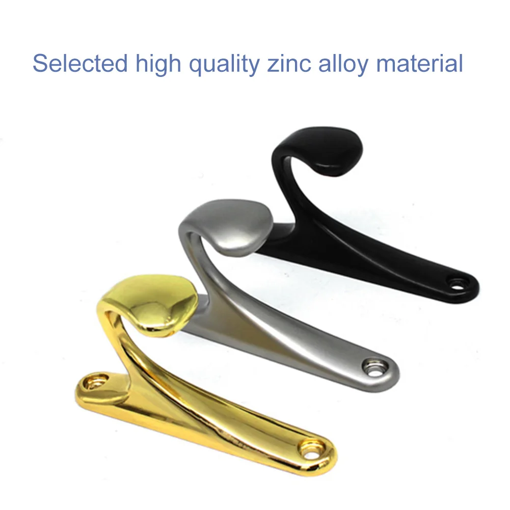 

6 Pcs Zinc Alloy Coat Hooks Robe Towel Hooks Kitchen Cabinet Hook Wall Mounted for Scarf Bag Caps Hogard