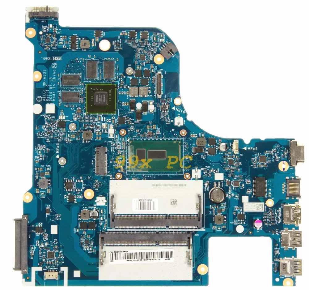 Ноутбук материнская плата для Lenovo G70-80 Материнская плата ноутбука W/I7-5500U Процессор AILG1 NM-A331 W/840 м GPU DDR3L Тесты ОК