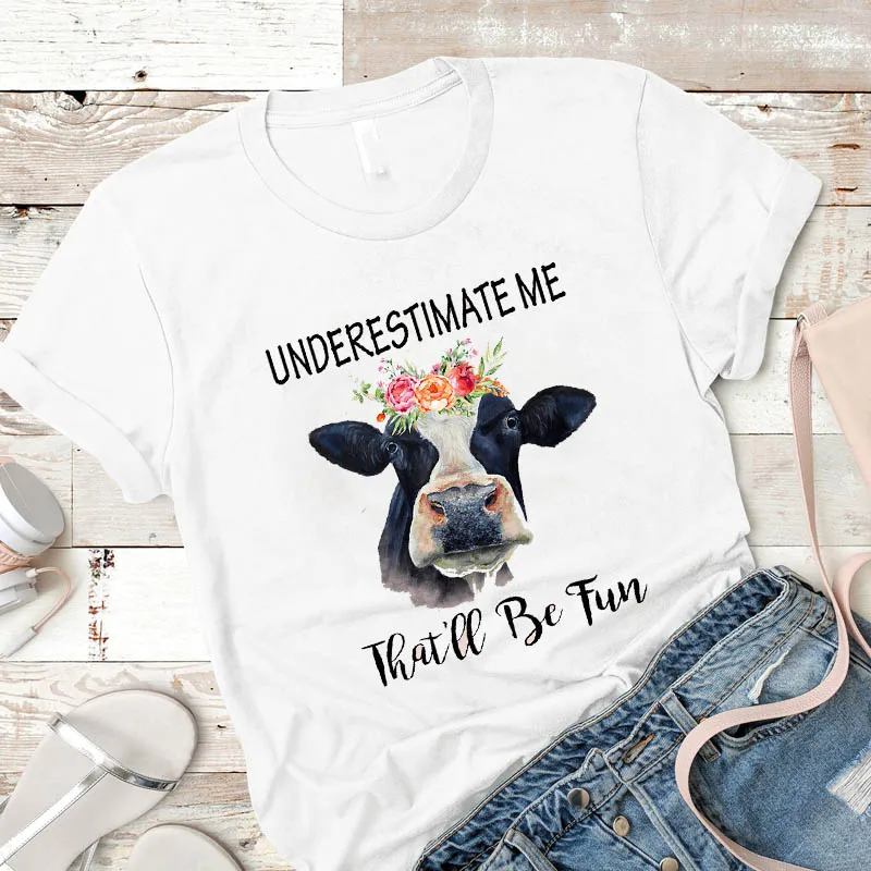 Женская рубашка для телок, женская футболка с рисунком коровы, Милая женская футболка, женская футболка с графическим принтом