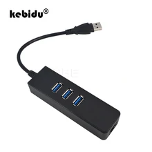 Kebidu 3 Порты USB 3,0 концентратор для RJ45 Gigabit Ethernet LAN проводной сетевой адаптер 10/100/1000 Мбит/с для оконные рамы Mac оптом