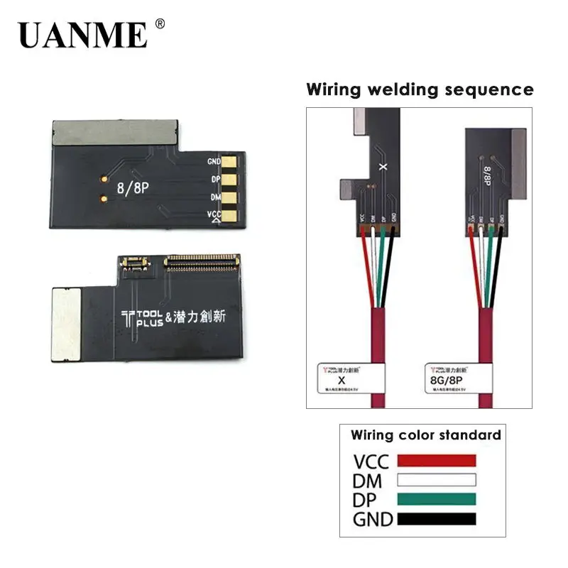 UANME DC Блок питания для тестирования тока телефона плата Conector iPhone 6G 6S Plus 7 7plus 8 X