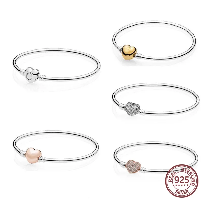 

Open Women BANGLE Multicolor Geniune S925 Silver Original Copy BRACELET Has Logo & Two-Tone Signature Fashion Jewelry