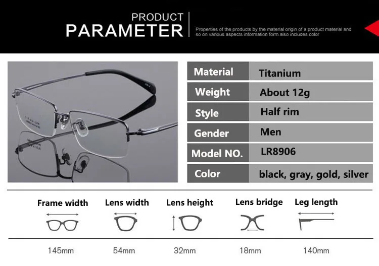 BCLEAR супер светильник титановый рецепт оправа для очков оптическая оправа для очков Мужская классическая полуоправа высокое качество очки