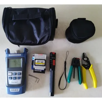 

10 In 1 FTTH Fiber Optic Tool Kit Fiber Cleaver , CFS3 fiber pliers Fiber power meter 10Mw Visual Fault Locator Wire stripper