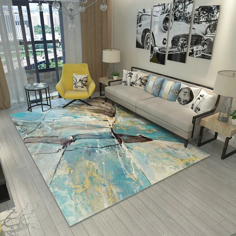 

200x300CM Nordic Ink Drawing style Carpet for Living Room Coffee Table Room Bedside Bedroom Area Rugs Mat Non-slip Floor Rug