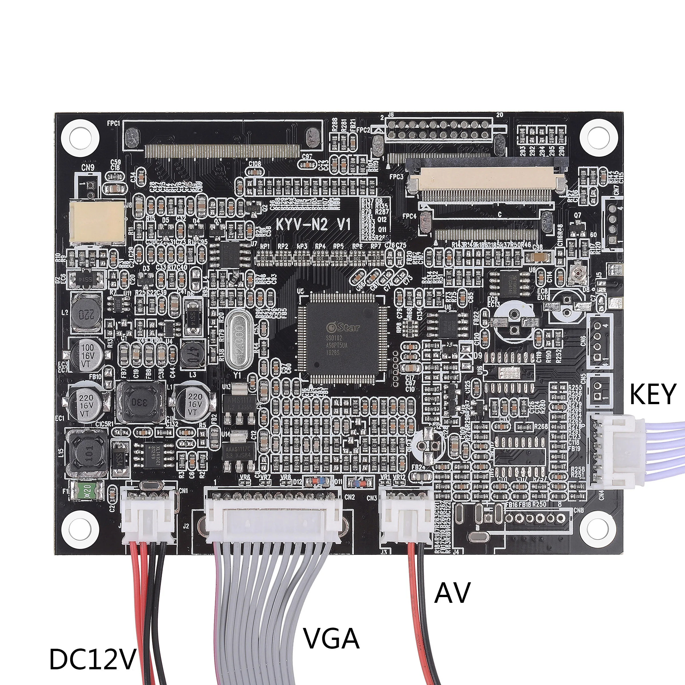 5 дюймов 640x480 VGA драйвер управления AV+ VGA плата для AT050TN22 V.1 AT056TN52 V.2 AT080TN52 V.1