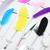 1 pcs Ballpoint Pen 0.5mm Kawaii Nature Feather Style Pens Roller Ball Pens For School Writing Girls Gifts Office School Supply ► Photo 3/6