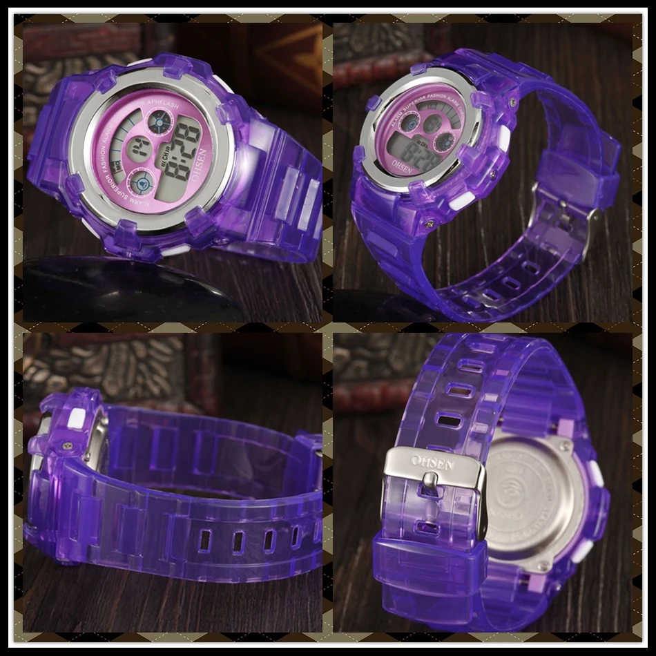 OHSEN Children Watch Fashion Casual Watches Quartz Wristwatches Waterproof Jelly Kids Clock boys Hours girls Students Wristwatch (20)