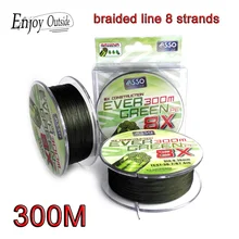 300 м супер сильная зеленая многонитевая рыболовная леска плетеная леска 8 нитей linha multifilamento 8 fio mian line peche