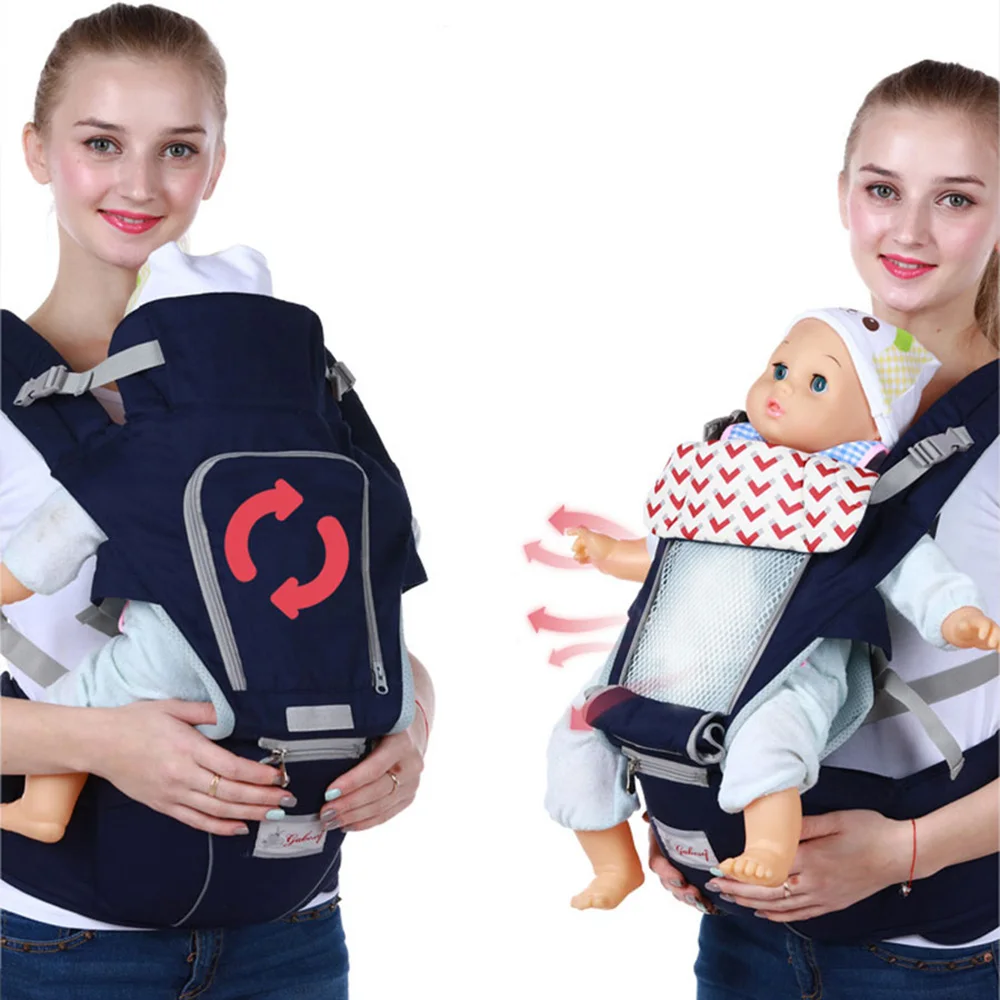 Gabesy Ergonomic Baby Carrier Infant Kid Baby Hipseat Sling Front Facing Kangaroo Baby Wrap Carrier for Baby Travel 0-36 Months