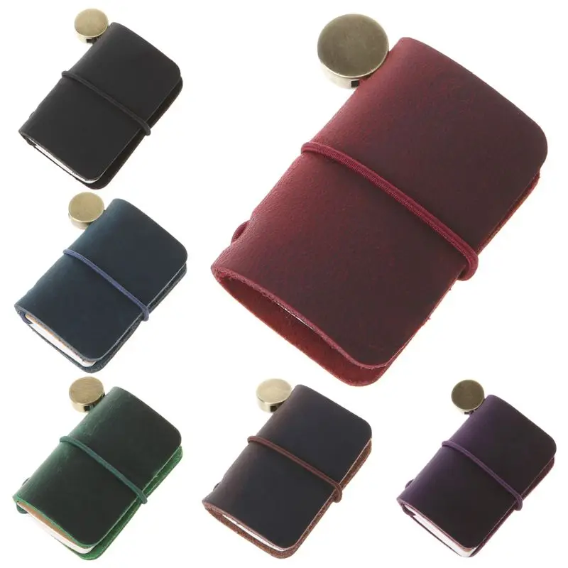

Mini Portable Leather Travel Book Journal Booklet Handmade Cover With Insert Brochure Creative Accessories Writing Gifts