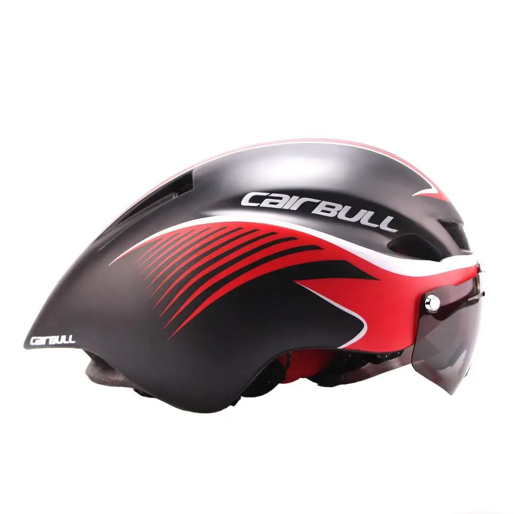 buy Ultralight Cycling Helmet Road Bike Bicycle TT Goggles Aerodynamic Helmet Head Safety Hats for Motorcycle Bike Riding