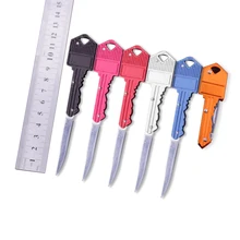 Hot Selling 6 Color Mini Key Knife Pocket Key Fold Knife Multipurpose Peeler Mini Camping Key Ring Knife Tools Free ship