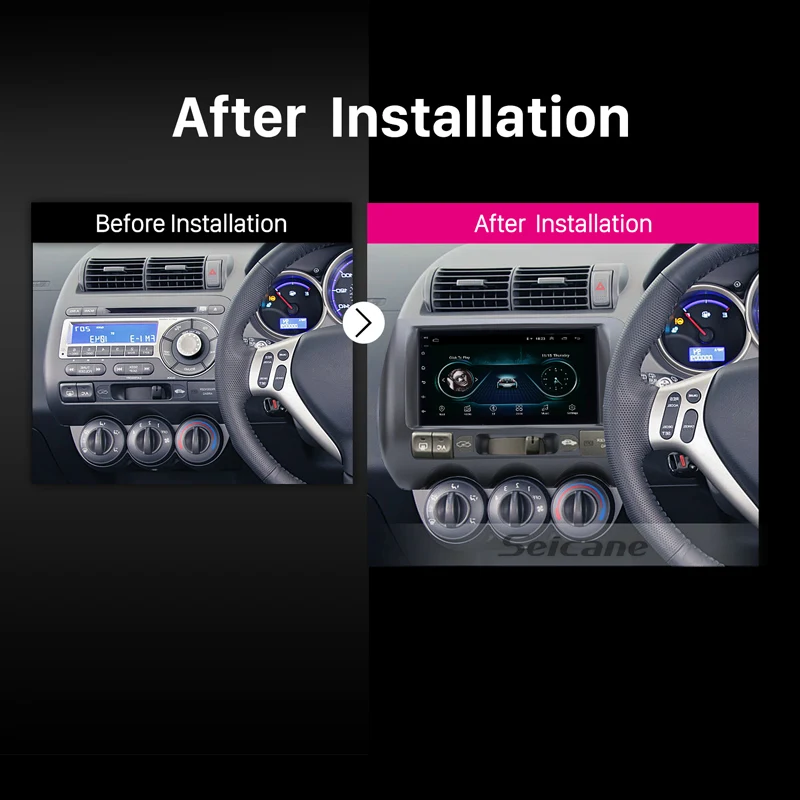 Seicane para 2002 de 2003-2008 HONDA Jazz (Manual AC RHD) reproductor Multimedia 2DIN Android 81 Wi
