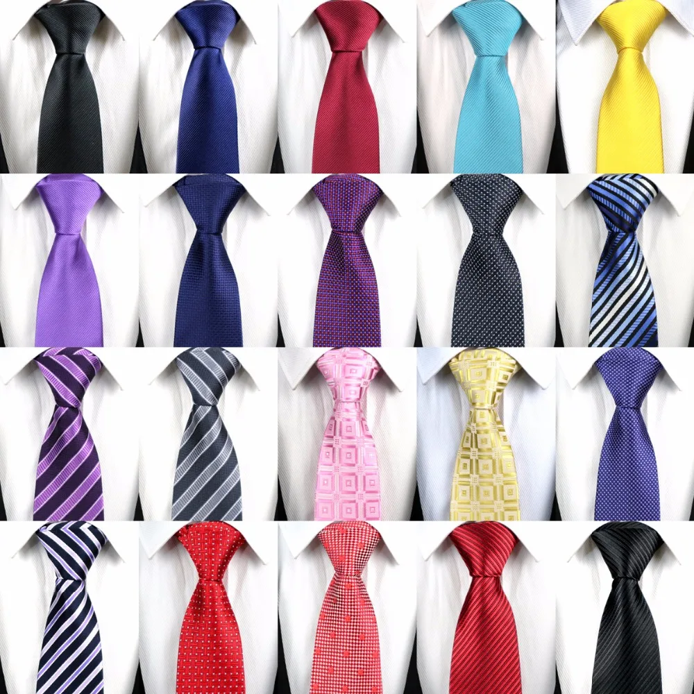 

XT158-182 New Solid Stripes Gravata Tie 100% Silk Neckties Ties 2018 Corbatas 8cm for Mens Business Wedding Party black yellow