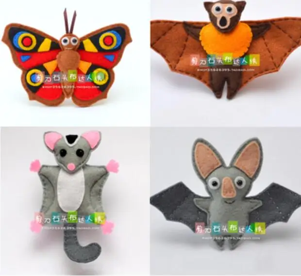 

Bat doll flying object Fabric Felt kit Non-woven cloth Craft DIY Sewing set Felt Handwork Material DIY needlework supplies