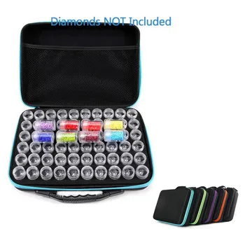 

60 Slot Diamond Painting Storage Box 60 Grids Shockproof High Capacity Hand Bag Diamond Painting Tools Container Storage Case